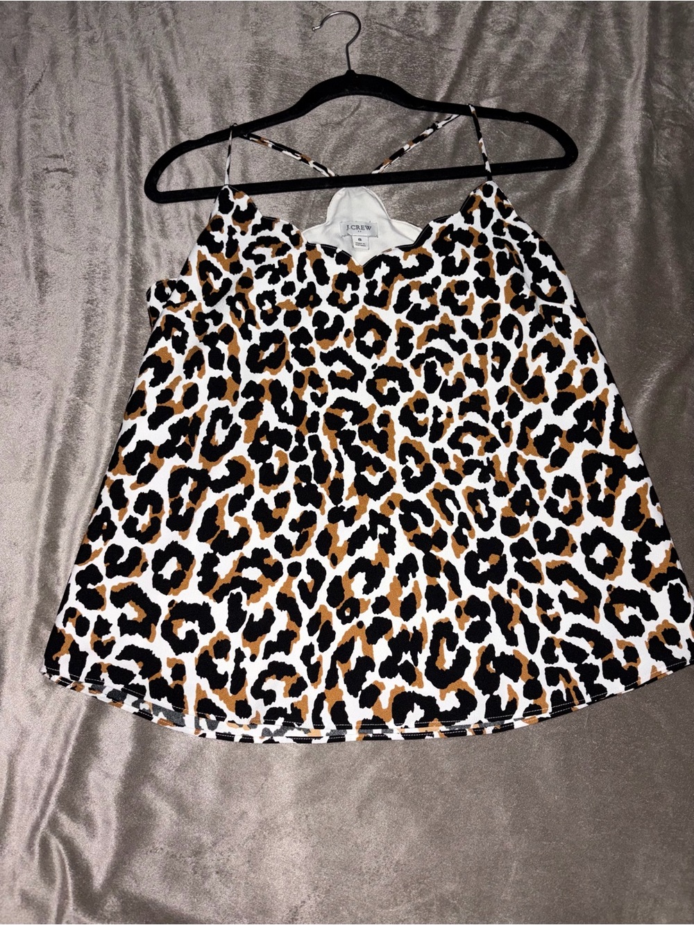 J. Crew Leopard Print Spaghetti Strap Tank